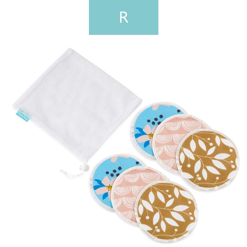 HappyFlute Super Absorbency Bamboo Nursing Pads Mum Use With Laundry Bag Waterproof Washable Feeding Pad Reusable Breast Pads