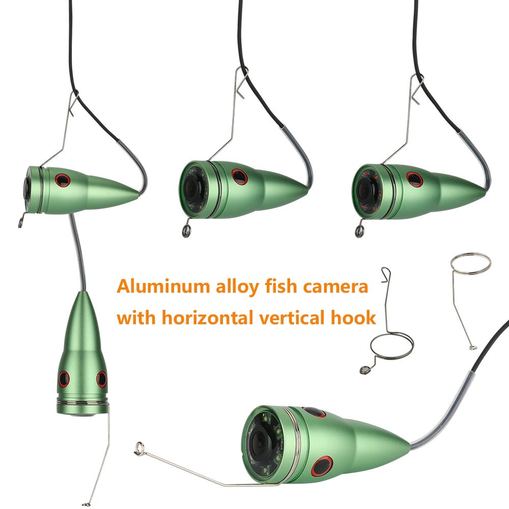 GAMWATER 1000tvl Underwater Fishing Cable+ Camera With 6PCS 1W LED Infrared Lamp Lights