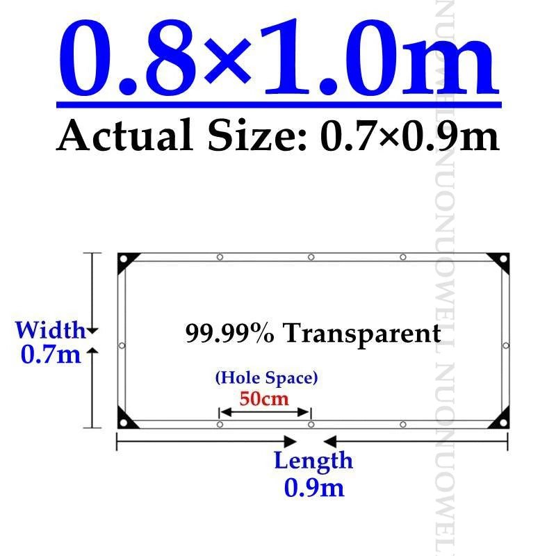 99.99% Transparent PVC Tarp Balcony Rainproof Cloth палатка Toldos Camping Tent Shading Net Tarpaulin Succulent Plants Cover