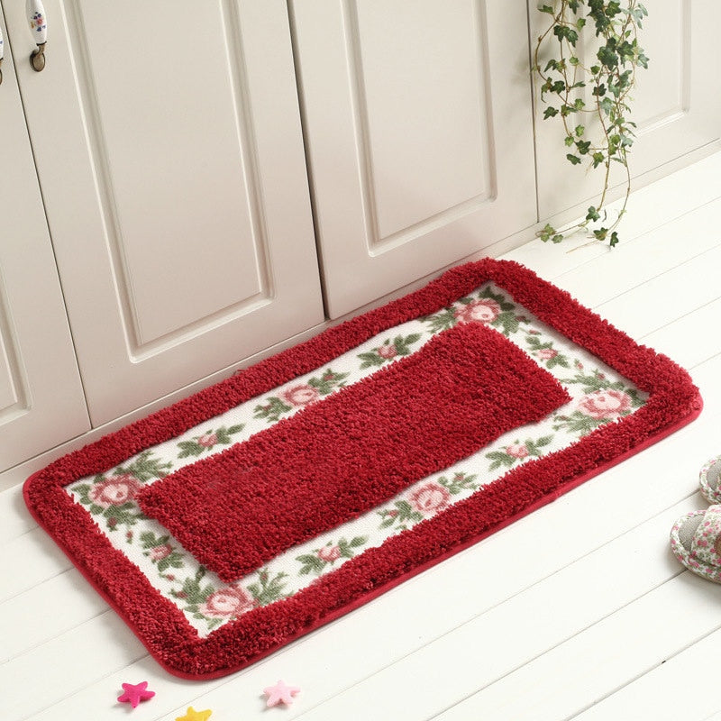 Pastoral Style Bath Mat Multi -Sizes Bathroom Kitchen Carpets Set Anti-Slip Doormat Shower Room Toilet Rugs Floor Area Decor Pad