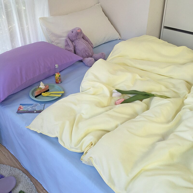 Bedding Set Bed Sheet Set Duvet Cover Set King Size Queen Size Comforter Sets Luxury Bedroom Anime Cute Pink