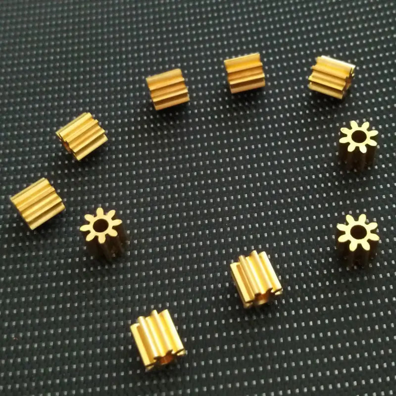 10pc DIY Toy Motor Gear 130Motor 0.5M 2mm Nylon Copper Shaft 8t/9t/12t/15t MINI 4wd Motor Gear Box Gear Reducer Gearbox RC Parts