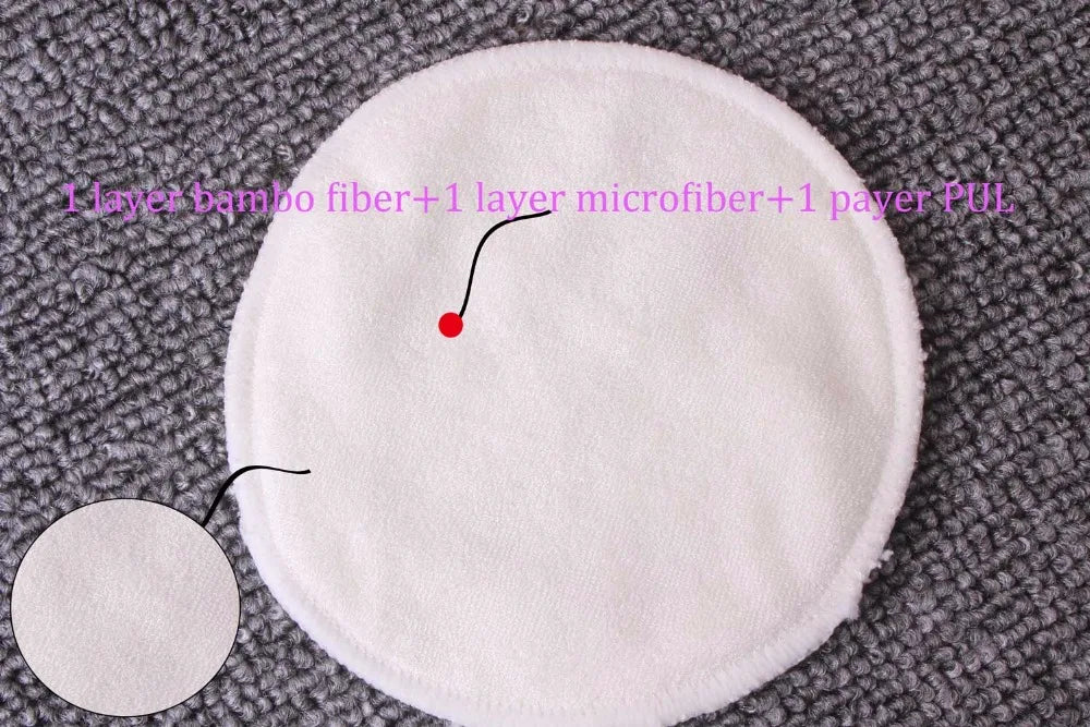 HappyFlute Super Absorbency Bamboo Nursing Pads Mum Use With Laundry Bag Waterproof Washable Feeding Pad Reusable Breast Pads