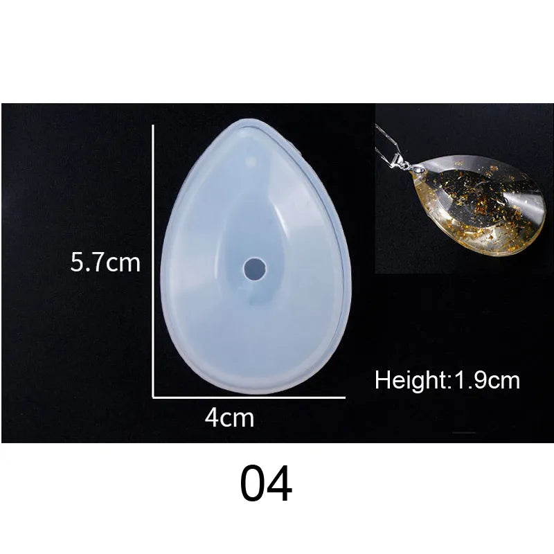 1PC 3D Pendant DIY Necklace Jewelry Mold Pendants Crystal Scale Jewelry Resin Molds for Jewelry Making Tool