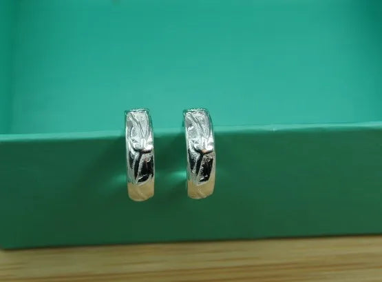 New Trendy 925 Sterling Silver Simple 3.5cm/5cm Circle Round Hoop Earring for Woman Fine Jewelry