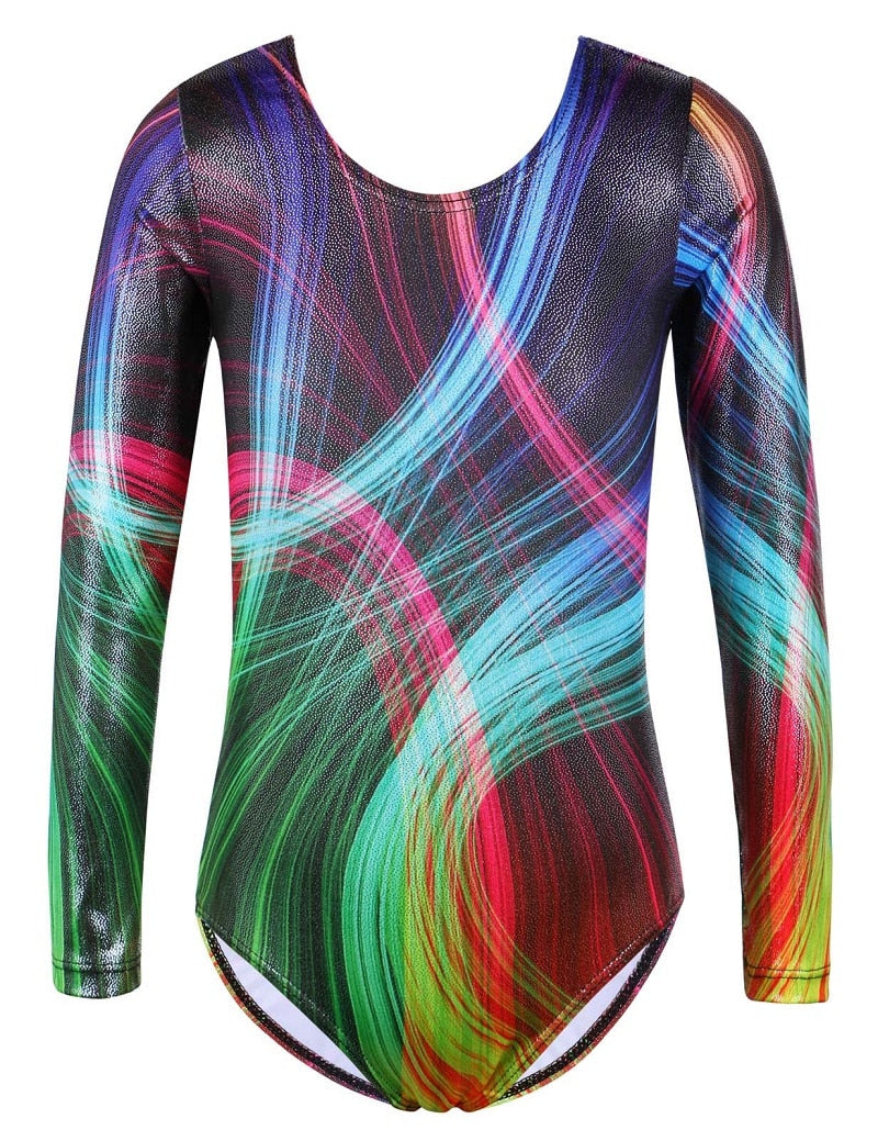 BAOHULU Toddler Teens Gymnastics Jumpsuit Long Sleeve Leotards for Girls Kids