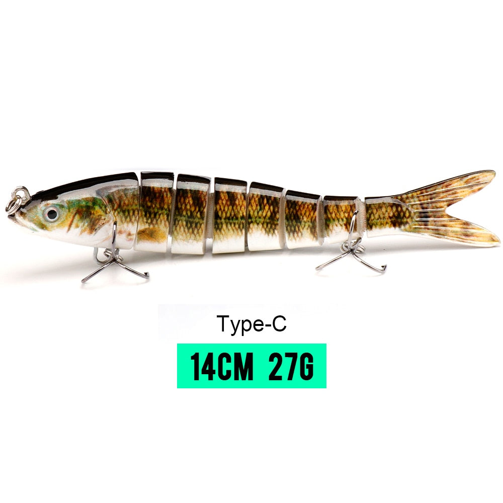 VTAVTA 10/14cm Sinking Wobblers Fishing Lures Jointed Crankbait Swimbait 8 Segment Hard Artificial Bait for Fishing Tackle Lure