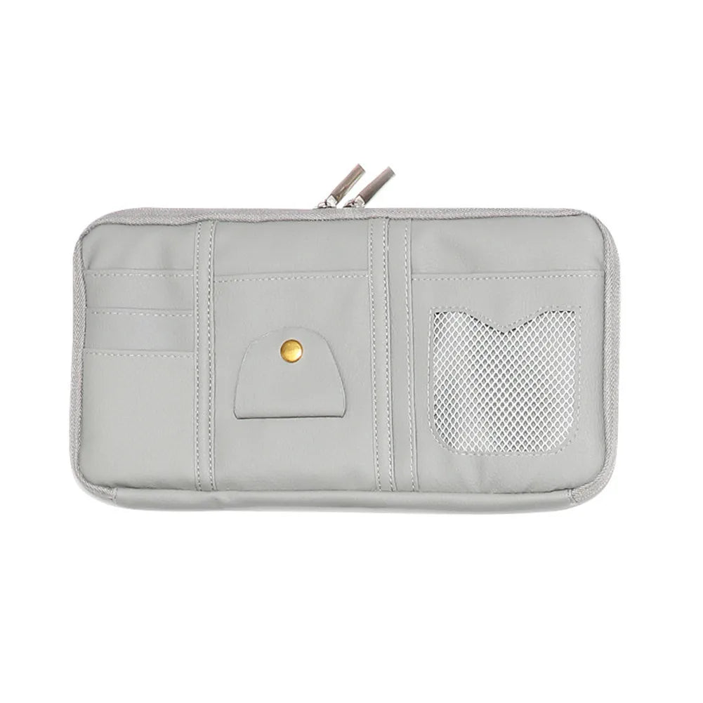 Car Styling Sun Visor Organizer Multifunctional Visor Storage Bag Sunglasses Holder Card Ticket Organizer Pouch Car Accessories