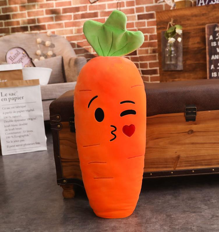 1pc 45/70/90cm Cartoon Smile Carrot Plush Toy Cute Simulation Vegetable Carrot Pillow Dolls Stuffed Soft Toys for Children