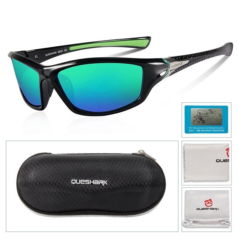 QUESHARK Women Men HD Polarized Ultralight Fishing Sunglasses Sports MTB Bicycle Eyewear Riding Road Bike Cycling Glasses