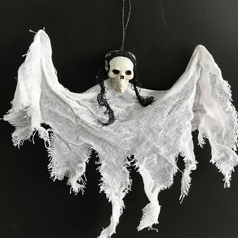Horror Halloween Hanging Skeleton Decorations Linen Hanging Ghost Haunted House Scary Props Halloween Home Garden Party Supplies