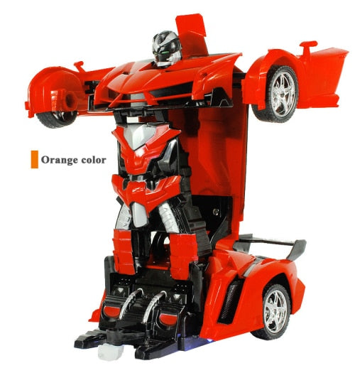 2In1 RC Car Sports Car Transformation Robots Models Remote Control Deformation Car RC Fighting Toy KidsChildren's Birthday