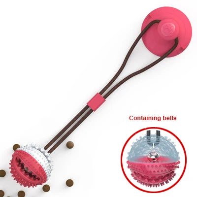 Dog Toys Silicon Suction Cup Tug Interactive Dog Ball Toy for Pet Chew Bite Tooth Cleaning Toothbrush Feeding Pet Supplies