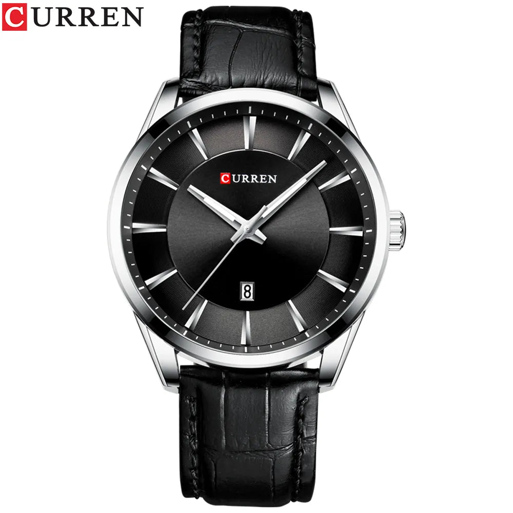 CURREN Quartz Watches for Men Leather Strap Male Wristwatches Top Luxury Brand Business Men's Clock 45 Mm Reloj Hombres