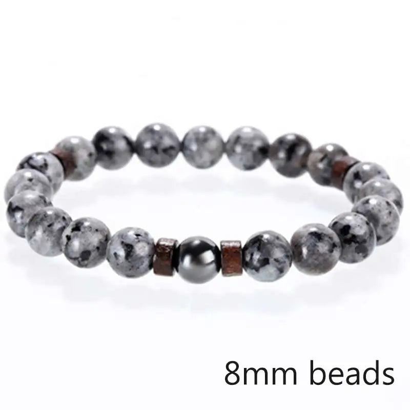 Men Bracelet Natural Moonstone Bead Tibetan Buddha Bracelet Chakra Lava Stone Diffuser Bracelets Men Jewelry