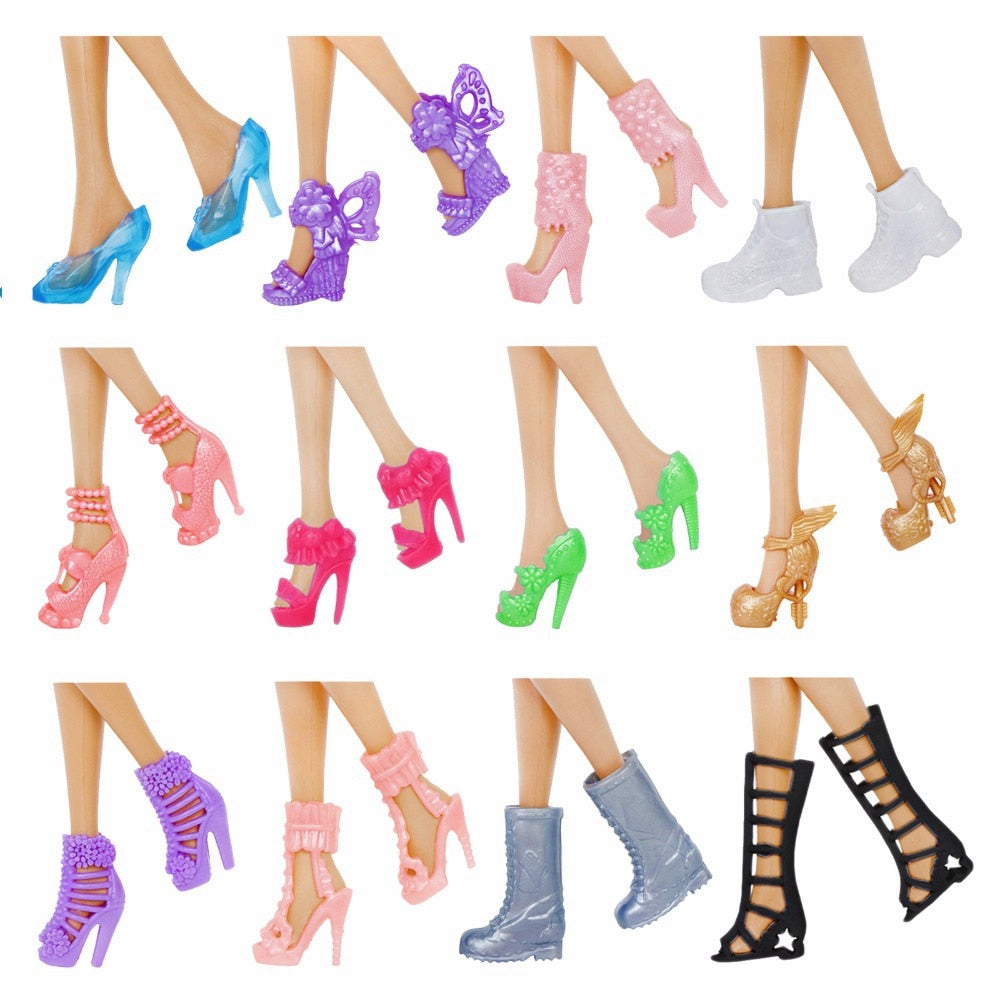 Mix Doll Accessories Option Shoes / Shoe Cabinet White Rack Storage Sofa Dresses Dollhouse Furniture for Barbie Doll