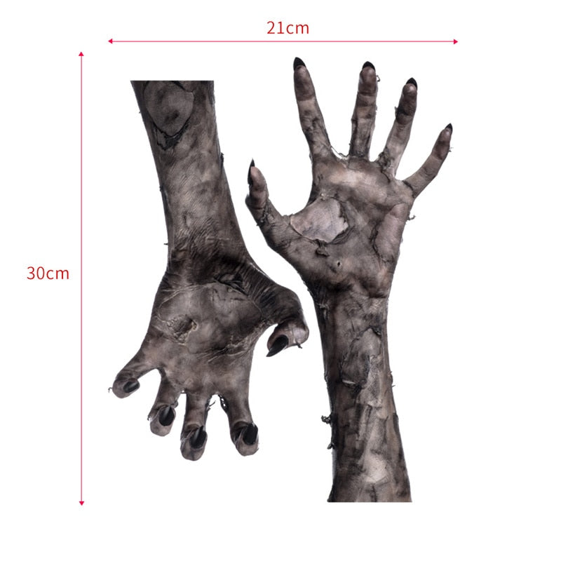 Halloween 3D Ghost Hand Wall Sticker Self-Adhesive Removable Wallpaper Horror Atmosphere Decoration Halloween Home Decor