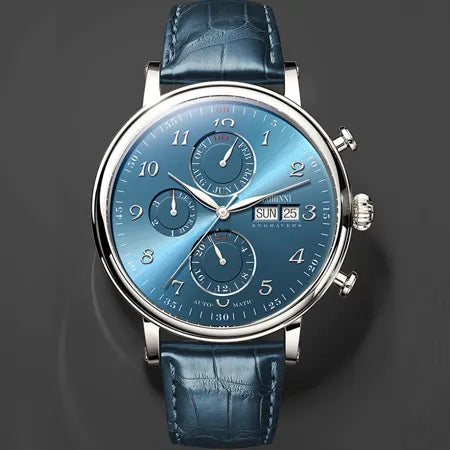 Men's Watches Switzerland LOBINNI Luxury Brand Perpetual Calendar Multi-Function Seagull Automatic Mechanical Sapphire L13019-6