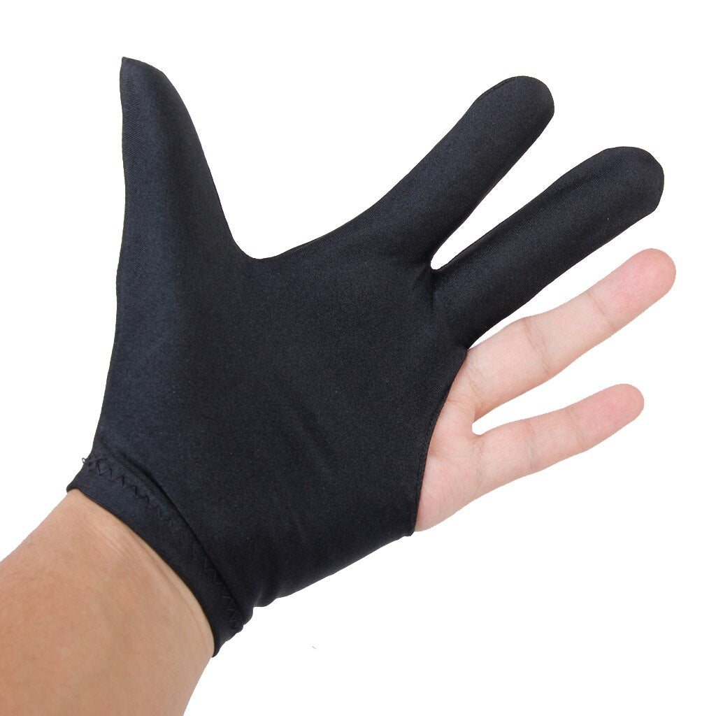 15 Pieces Professional Black Snooker Pool Billiards Cue 3 Three Finger Glove Left Right Hand Billiard Accessories