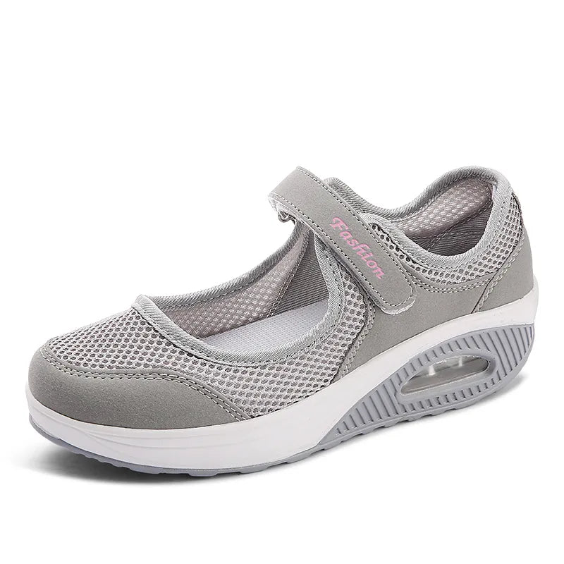 STRONGSHEN Women Flat Platform Shoes Summer Woman Breathable Mesh Casual Shoes Moccasin Zapatos Mujer Ladies Boat Shoes
