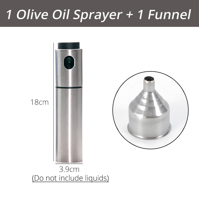 Olive Oil Sprayer Dispenser for Bbq/Cooking/Vinegar Glass Bottle With Leak-Proof, Spice Drops Jar Seasoning Kitchen Tools