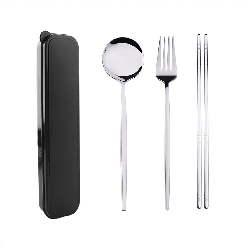 TUUTH Dinner Set Cutlery Stainless Steel Tableware Knife Fork Spoon Dinnerware Set With Box Western Dinner Tools