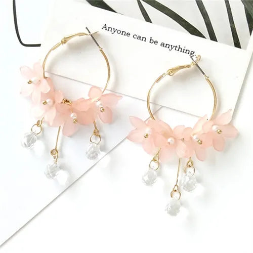 Trendy Earrings Flowers Stud Earrings for Women Vintage Creative Temperament Contracted Woman Stud Earrings Fine Jewelry