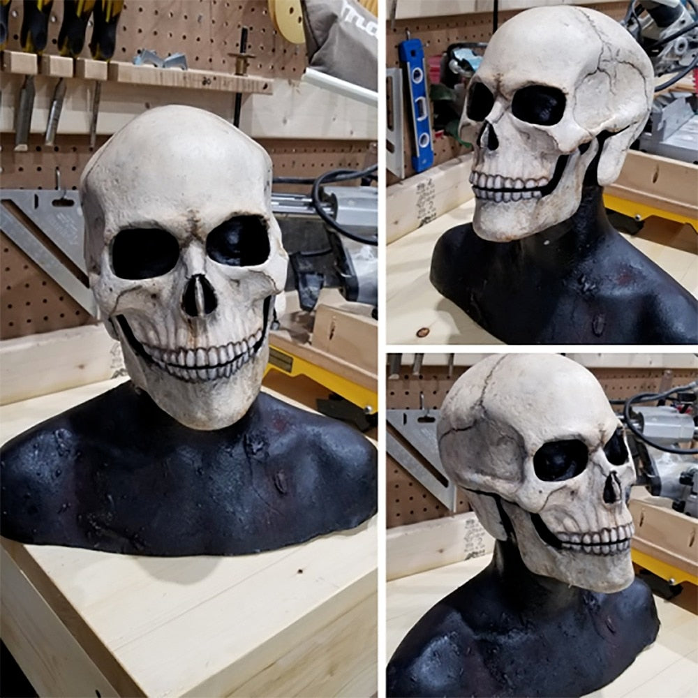 Halloween Mask Movable Jaw Full Head Skull Mask Halloween Decoration Horror Scary Mask Cosplay Party Decor 2023 Skull Helmet