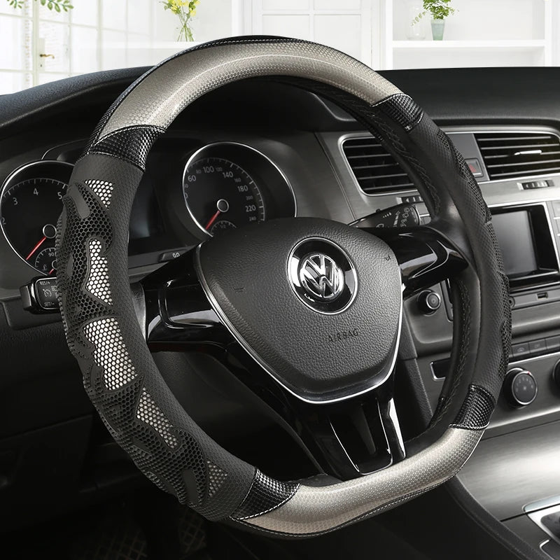 Car Steering Wheel Cover Carbon Fibre Leather for Nissan Qashqai J11 X-Trail T32 for VW GOLF 7 2015 POLO JATTA Passat Tiguan