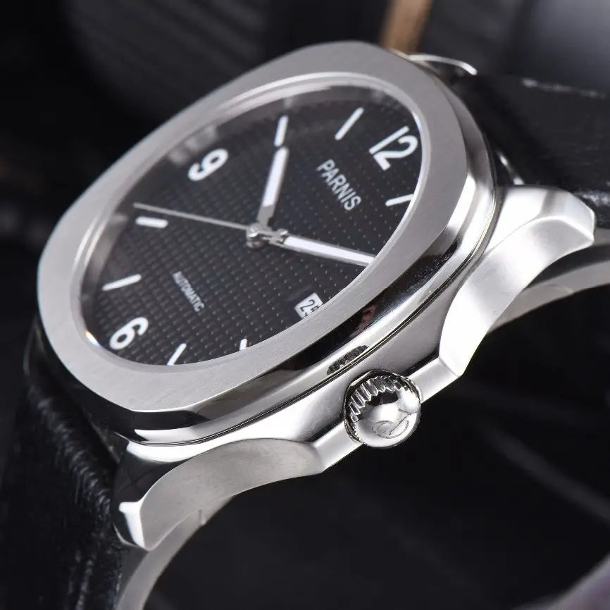 Fashion Parnis 40mm Automatic Watch Minimalist Men Miyota Sapphire Crystal Mechanical Sports Watches Relogio Masculino Man