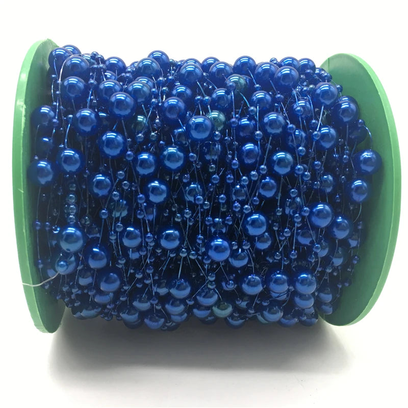 5yards Fishing Line Artificial Pearls Beads Chain Garland Flowers Wedding Christmas Decoration Brides Headgear 3mm 8mm Beads