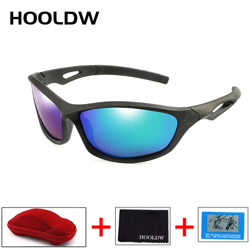 HOOLDW New Children Sunglasses Polarized Sun Glasses Silicone Flexible Baby Kids Glasses Boys Girls Sport Goggles UV400 Eyewear