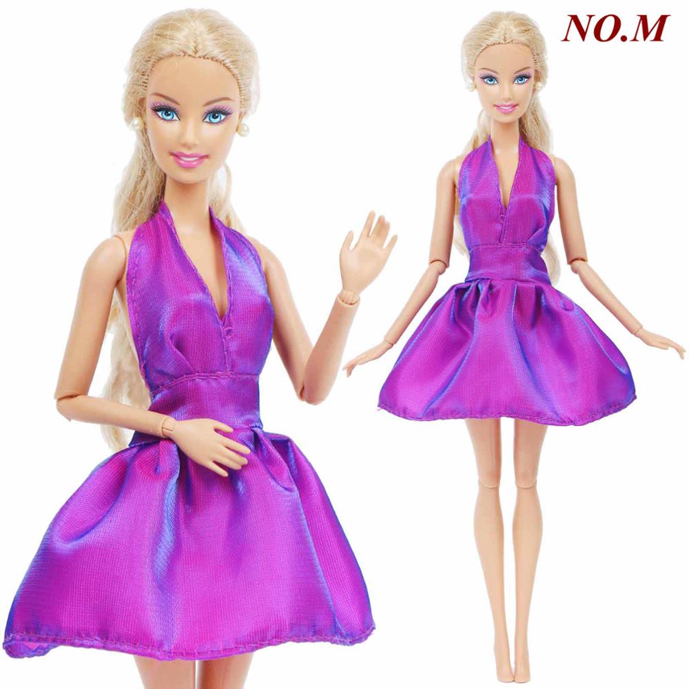 1 PCS Handmade Fashion Outfit Short Dress Cartoon Cute Pattern T-Shirt Pants Trousers Accessories Clothes for Barbie Doll Toys