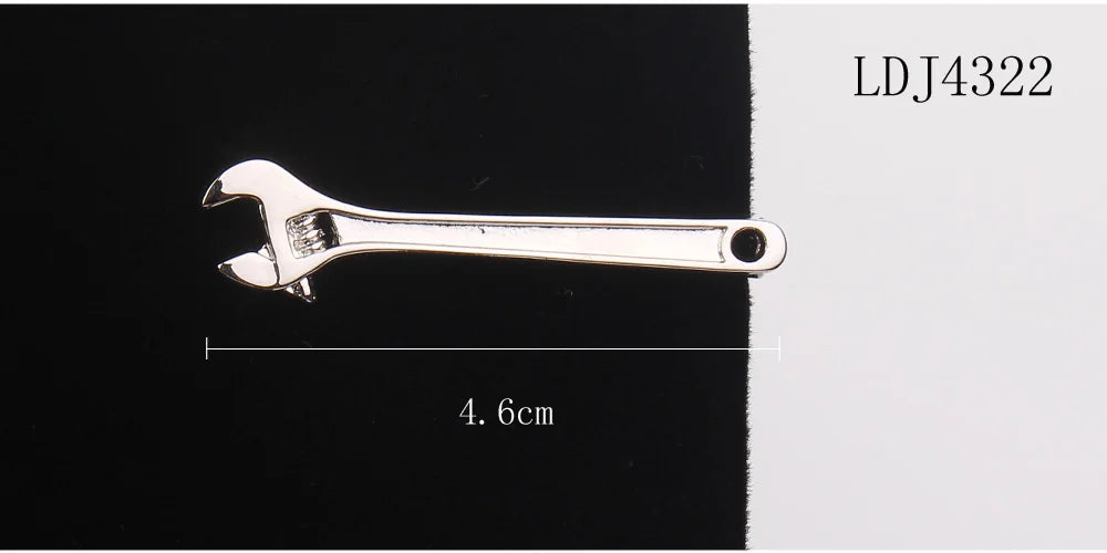Tie Clip for Men Classic Meter Tie Pin Copper Tie Bar Quality Enamel Tie Collar Pin Crystal Business Corbata