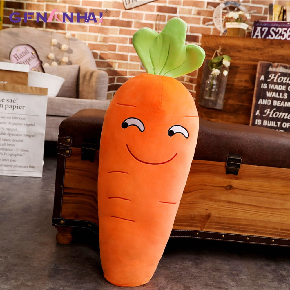 1pc 45/70/90cm Cartoon Smile Carrot Plush Toy Cute Simulation Vegetable Carrot Pillow Dolls Stuffed Soft Toys for Children