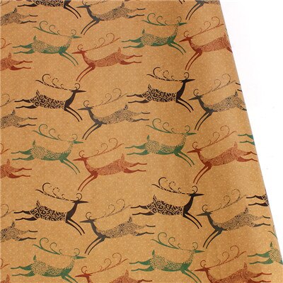 10pcs 50x70cm Christmas Packing Paper Retro Style Kraft Paper Christmas Hom