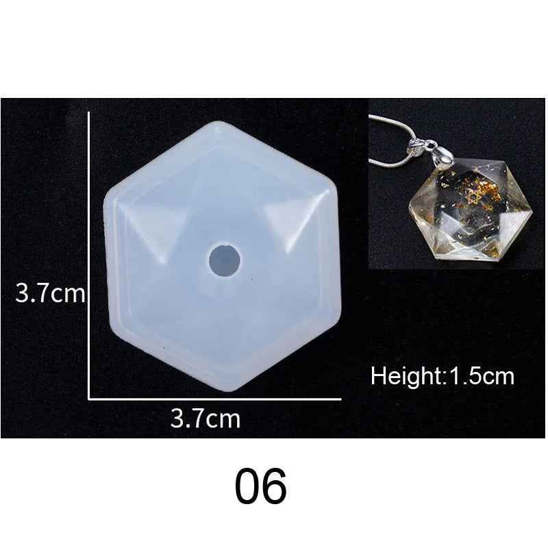 1PC 3D Pendant DIY Necklace Jewelry Mold Pendants Crystal Scale Jewelry Resin Molds for Jewelry Making Tool