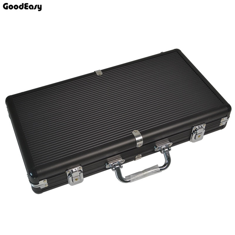 Aluminum Casino Texas Poker Chips Case Capacity Suitcase Black Jack Poker Container Box Tool Case Outdoor Vehicle Kit Box