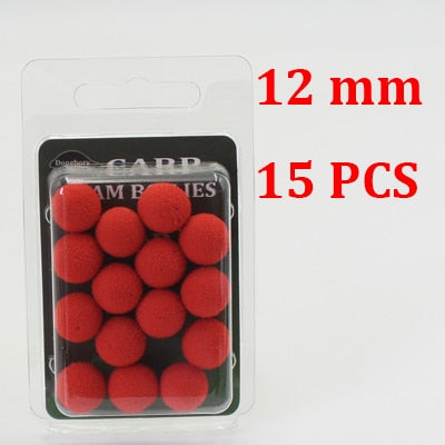 12/15pcs Carp Fishing Accessories Foam Boilies for Zig Rig Hair Chod Ronnie Rig Pop UP Boilies for Carp Fishing Tackle Equipment