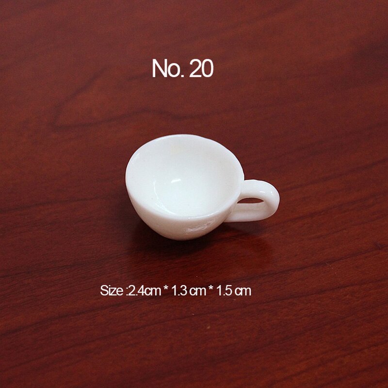 10pcs White Plate Dishes Simulation Plates Miniature Pretend Play Kitchen Toys Dinner Tableware Doll House Accessories Kids