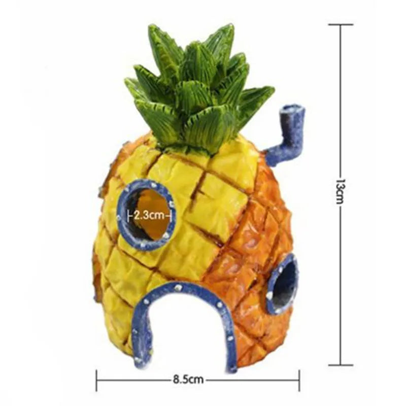 Aquarium Decoration Landscape Vivid Cute Pineapple Simulations Decoration for Aquarium Fish Tank Underwater Decoration