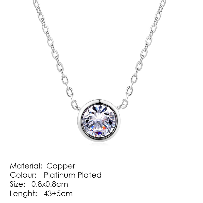 ZHOUYANG Pendant Necklaces Jewelry for Women Rose Gold Color Chain Jewellery Heart Necklace Cubic Zirconia N388