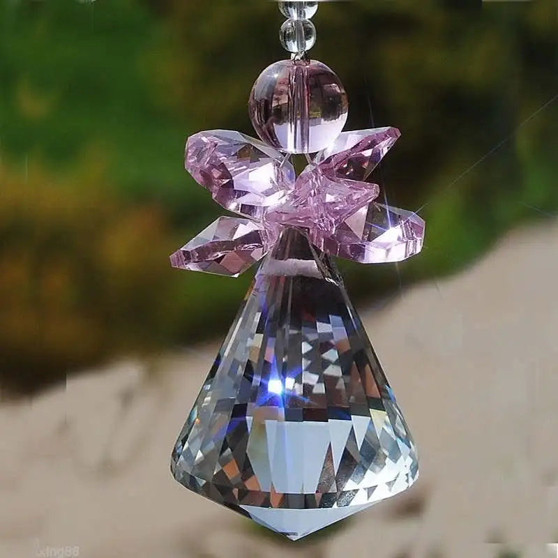 1PCS 30mm 40mm Hanging Chakra Crystal Handmade Angel Crystal Ball Suncatcher Pendant Window Ornament