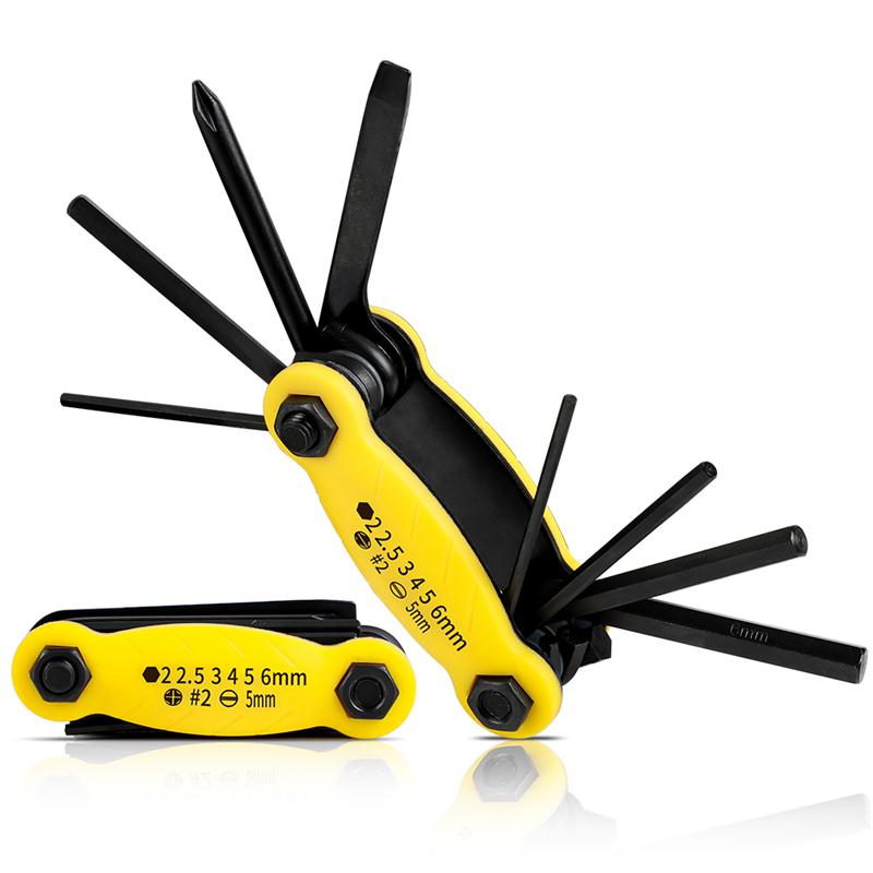 WEST BIKING Multitool Bicycle Repair Tools Chain Hex Spoke Wrench Screwdriver 10 in 1 Kit Set Road MTB Bike Cycling Multi Tools