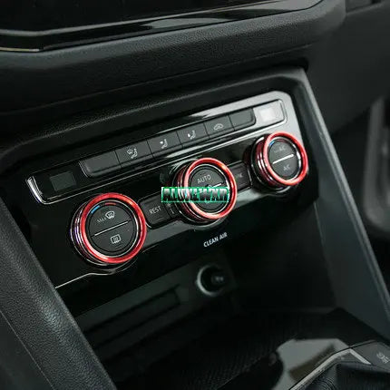Air Conditioning Knob Decorative Cover 2017 2018 2019 2020 2021 for Volkswagen VW Tiguan Atlas T-Roc Ateca FR Passat B8 Variant