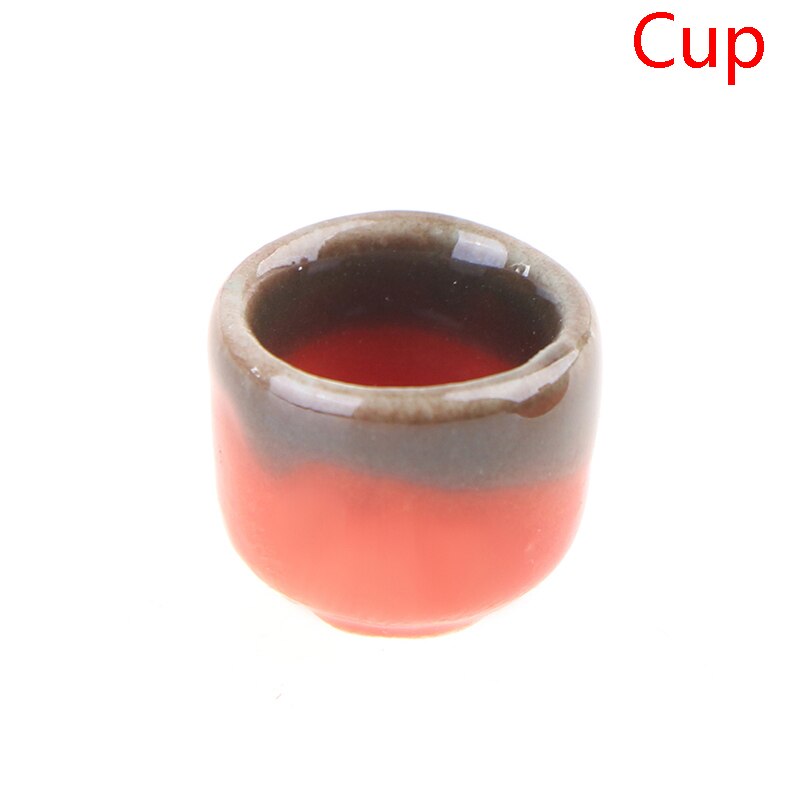 1:12 Tableware Teapot Coffee Cup Saucer Tray Plate Tea Set Pot Kitchen Decor Dollhouse Miniature Christmas Doll Accessories