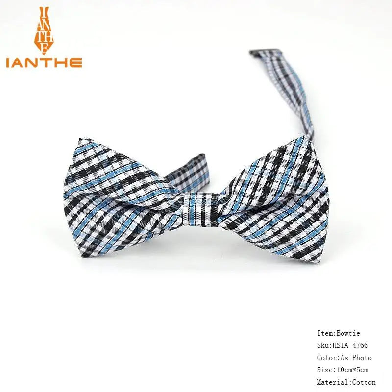 36Colors Brand Plaid Kid Bowtie Cotton Children Bowties Baby Kid Classical Pet Dog Cat Striped Butterfly Child Bow Tie