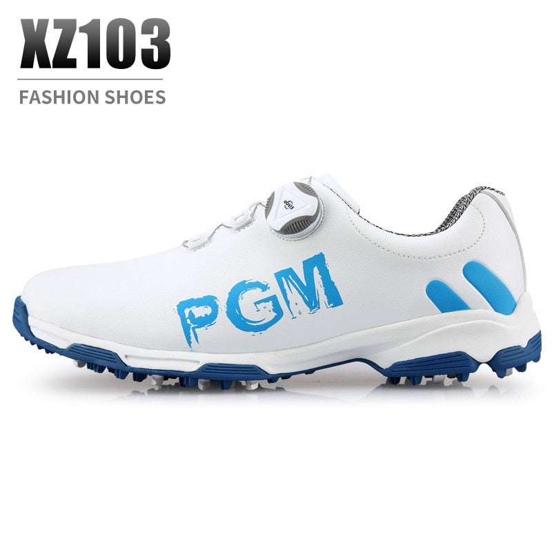 PGM Golf Shoes Men's Shoes Sports Waterproof Anti Slip for Golfer New Patented Rotate Buckle Shoelace Multi Colors Soft Shoe