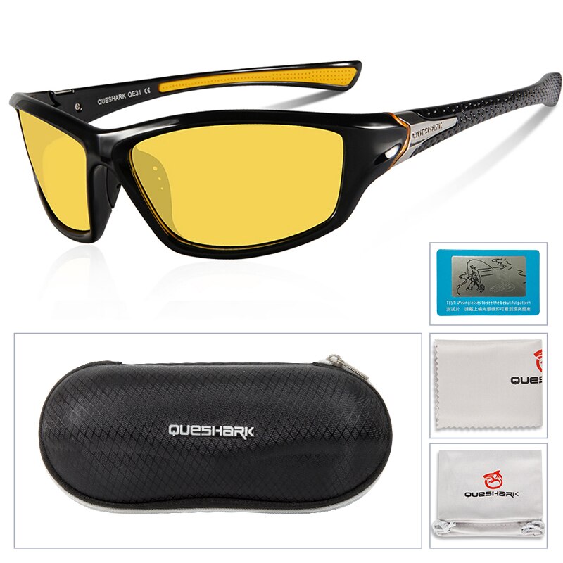 QUESHARK Women Men HD Polarized Ultralight Fishing Sunglasses Sports MTB Bicycle Eyewear Riding Road Bike Cycling Glasses