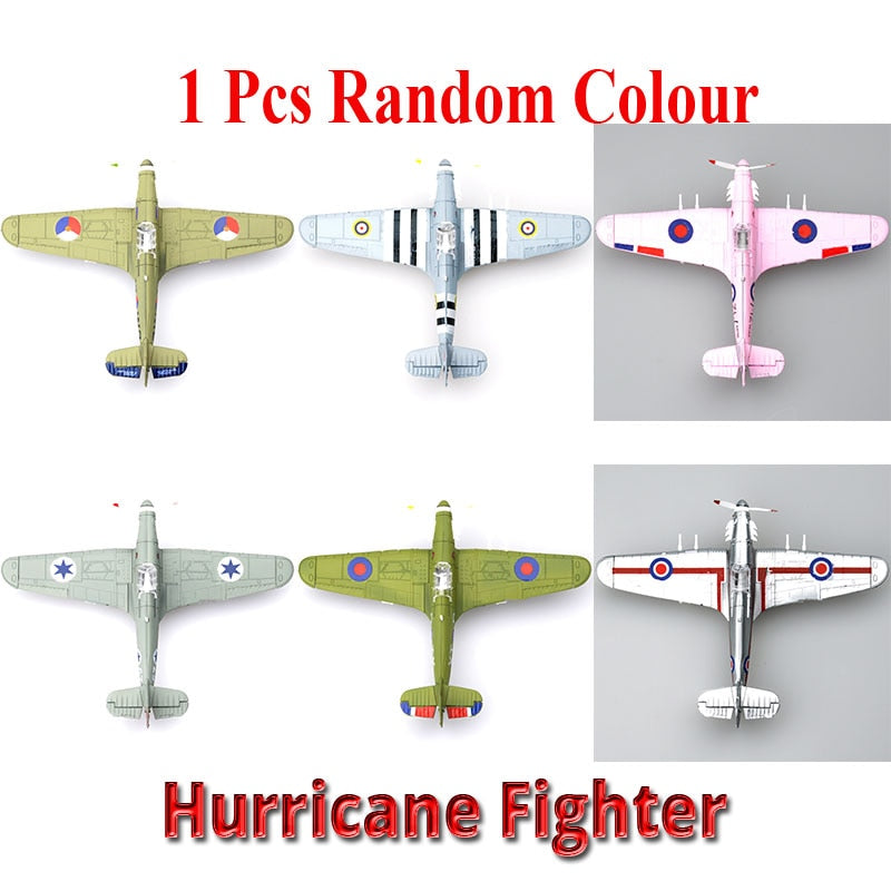 20*18CM Assemble Fighter Model Toys Building Tool Sets Combat Aircraft Diecast War-Ii BF-109 Hurricane Spitfire Pirate Military